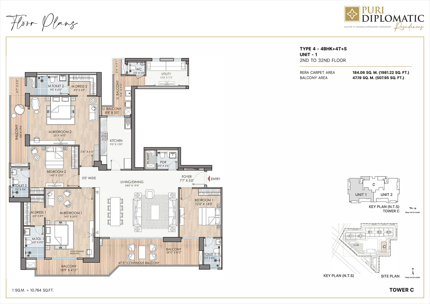 Puri Diplomatic Residences Floor Plan